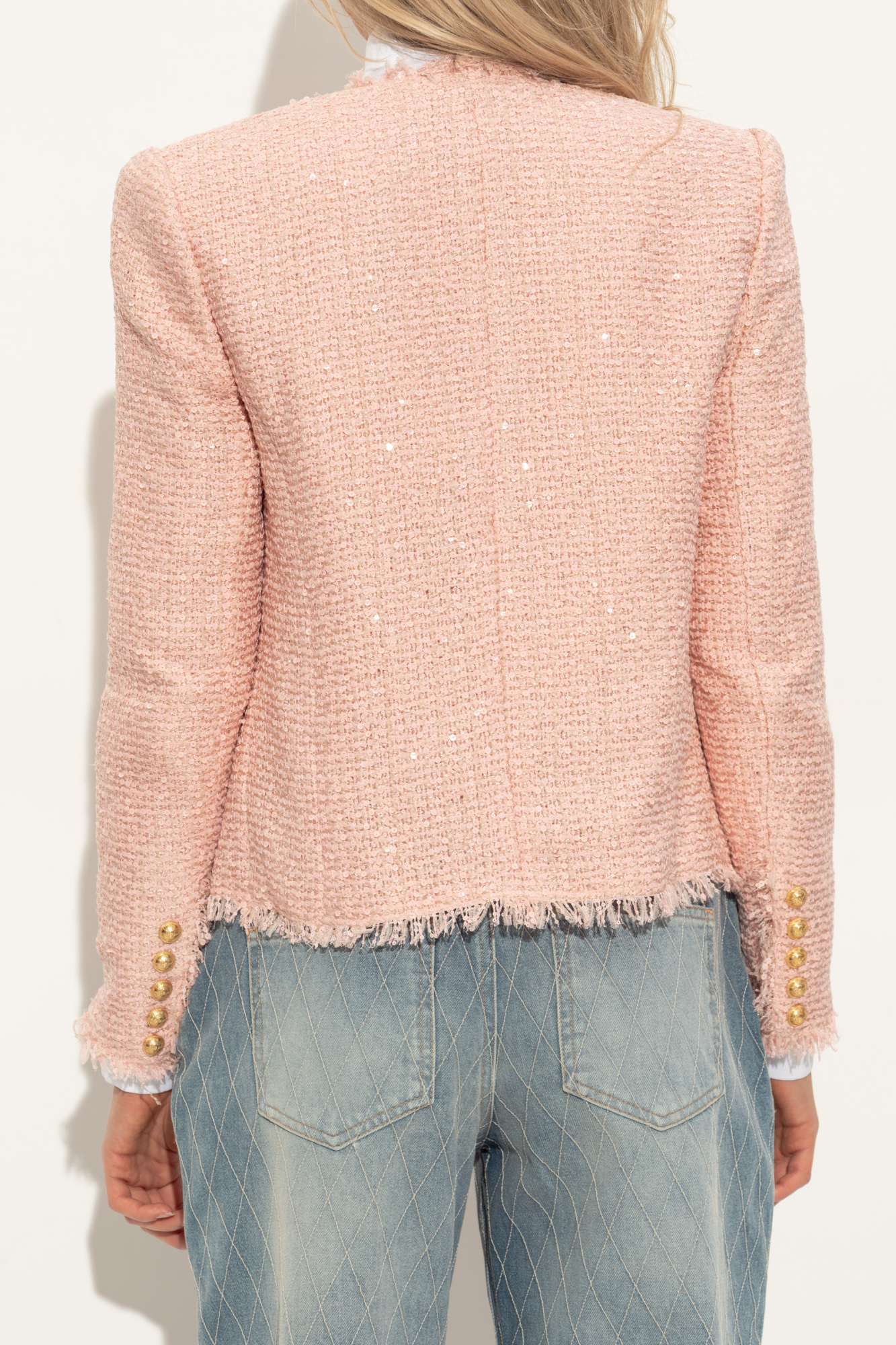 【関税込み】Balmain ピンク フリンジ テーラードジャケット Pink Sequin blazer Balmain - Vitkac AS